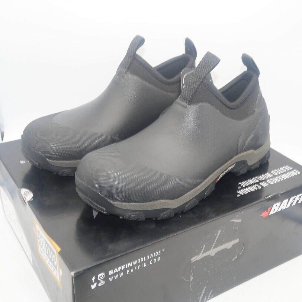 NEW Baffin Men's 9 Marsh Waterproof Mid Pull On Shoes Boots Black